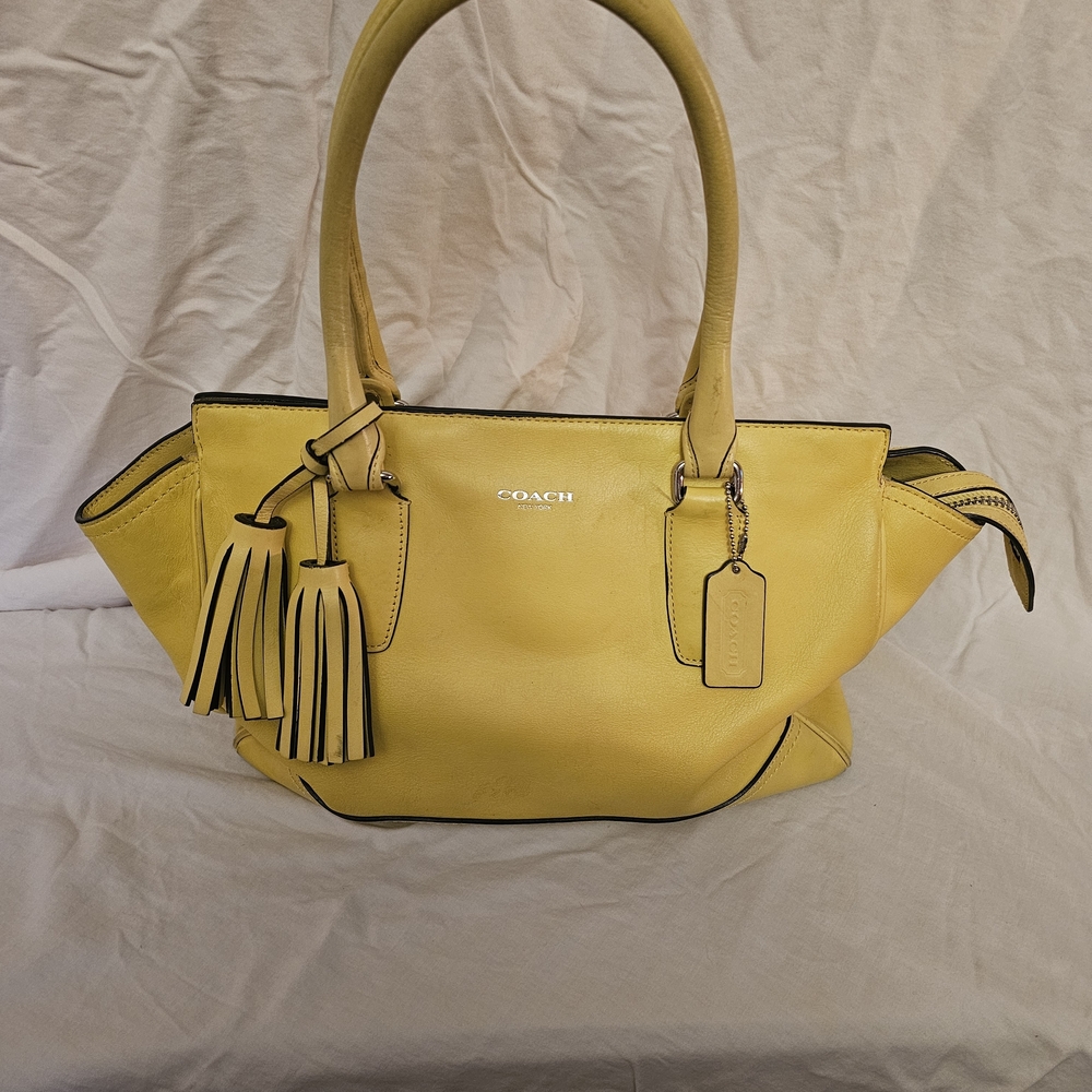 Coach Sunflower Yellow Leather Tote